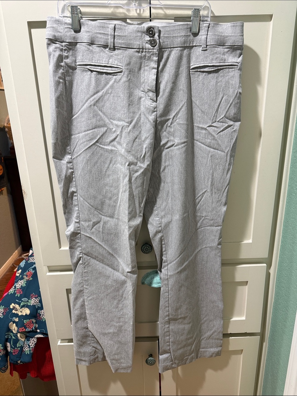 Maurices Light Gray Boot Cut Dress Pants